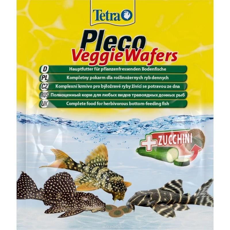 ТЕТРА Tetra Pleco Veggie Wafers Корм для любых видов травоядных донных рыб (чипсы)
