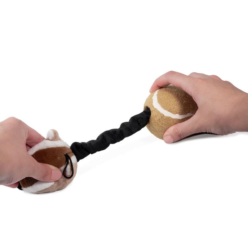 ГИГВИ GIGWI Игрушка для собак DOG TOYS Барсук с 2-мя пищалками, 32 см (арт.75075)