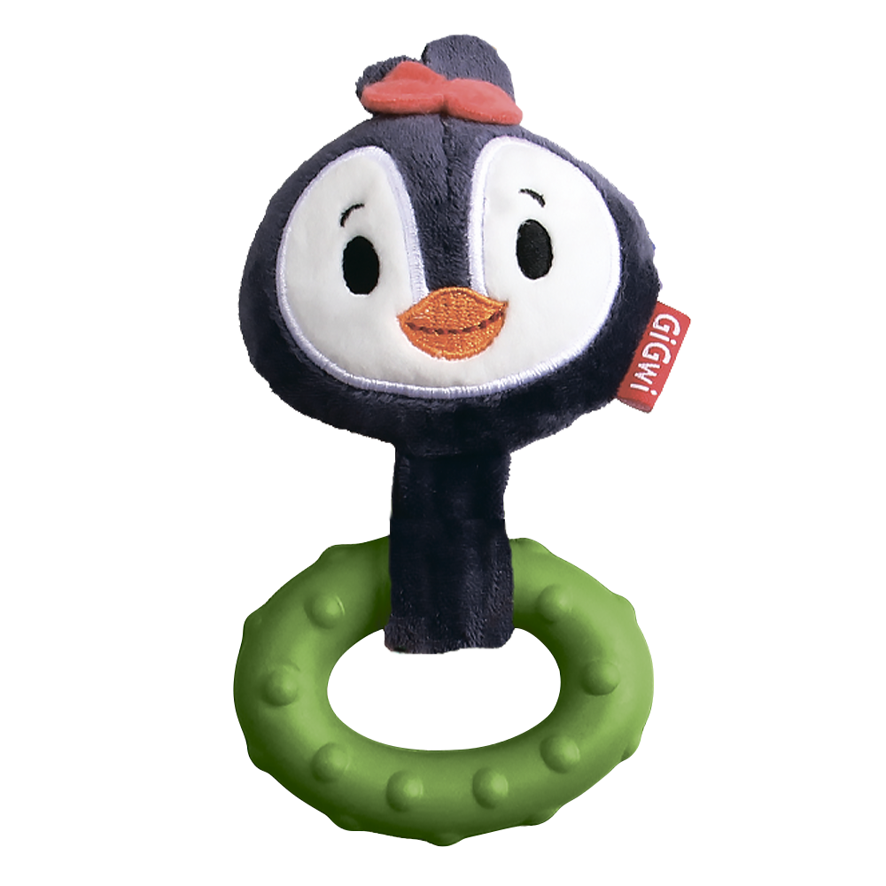 ГИГВИ GIGWI Игрушка для собак SUPPA PUPPA Пингвин с пищалкой 15 см (арт.75517)