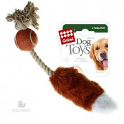 ГИГВИ GIGWI Игрушка для собак DOG TOYS Лисий хвост с пищалкой, 40 см (арт.75074)