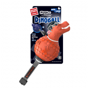 ГИГВИ GIGWI Игрушка для собак PUSH TO MUTE Dinoball Динозавр с отключаемой пищалкой Оранжевый (арт.75412)