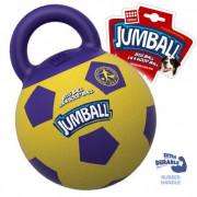 ГИГВИ GIGWI Игрушка для собак JUMBALL Мяч с захватом 26 см Футбол Фиолетовый/желтый (арт.75366)