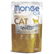 МОНЖ GRILL CAT пауч 85 гр Galletto Sterilised для стерилизованных кошек Итальянская курица