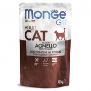МОНЖ GRILL CAT пауч 85 гр Agnello Adult для взрослых кошек Новозеландский ягненок
