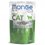МОНЖ GRILL CAT пауч 85 гр Coniglio Adult для взрослых кошек Итальянский кролик
