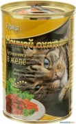 НОЧНОЙ ОХОТНИК консервы для взрослых кошек Курица - мясные кусочки в желе/ 415 гр