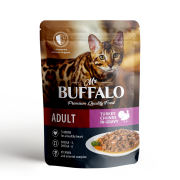 БУФФАЛО MR. BUFFALO ADULT пауч для взрослых кошек с чувствительным пищеварением Индейка в соусе/ 85 гр