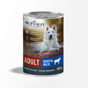 БУФФАЛО MR. BUFFALO Adult консервы для взрослых собак Говядина с рисом