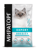 МИРАТОРГ EXPERT Obesity сухой корм для взрослых кошек Бережная забота об оптимальном весе 400 гр