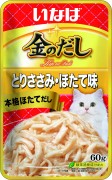 ИНАБА INABA CIAO Kinnodashi пауч для кошек Куриное филе со вкусом морского гребешка/ 60 гр
