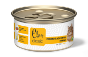 КЛАН CLAN Classic консервы для кошек Мясное ассорти с птицей, паштет/ 100 гр