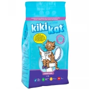 КИКИКАТ (KIKIKAT) Бентонитовый наполнитель для кошачьего туалета супер-белый комкующийся с ароматом "Лаванда"