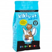 КИКИКАТ (KIKIKAT) Бентонитовый наполнитель для кошачьего туалета супер-белый комкующийся с ароматом "Активированный уголь"