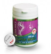 ПОЛИДЕКС (POLIDEX) Super Wool витаминный комплекс для кошек для поддержания естественной красоты шерсти 200 таб.