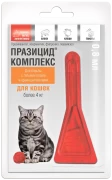 АПИСЕННА ПРАЗИЦИД-КОМПЛЕКС Антипаразитарный препарат для кошек более 4х кг, капли на холку/ 1 шт