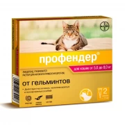 ПРОФЕНДЕР Антигельминтный препарат для кошек от 5 до 8 кг/капли на холку/1 пипетка