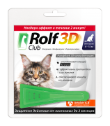 РОЛЬФ 3D капли для кошек (8-15 кг) от блох, клещей и комаров