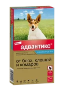 АДВАНТИКС капли для собак (4-10 кг) от блох, клещей и комаров/ 1 пипетка