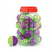 ТРИОЛ Игрушка для кошек "Мяч-погремушка", фиолетово-зеленый, d40мм/ 1 шт