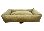 СВ Лежак-диван прямоугольный с бортами и ручкой, велюр, 90*75*20 см