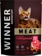 МИРАТОРГ MEAT сухой корм для взрослых кошек с сочной Говядиной 300 гр