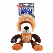 ГИГВИ GIGWI Игрушка для собак AGENT GIGWI Лев с пищалкой и теннисным мячом 28 см (арт.75514)