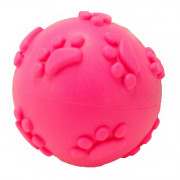 ХОУМ ПЭТ Игрушка для собак Мяч с рисунком лапки с пищалкой TPR 6 см