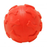 ХОУМ ПЭТ Игрушка для собак Мяч с рисунком косточки с пищалкой TPR 6 см