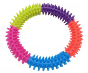 ХОУМ ПЭТ Игрушка для собак Кольцо с шипами разноцветное TPR 15,3 см