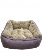 СВ MERL PETS ЛежаR-диван с бортами, рогожка/мех, 60*55*25см