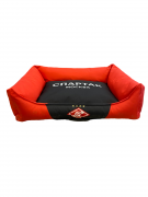 СВ Лежак-диван прямоугольный с бортами СПАРТАК, М - 80*60*20 см, красный