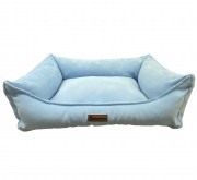 СВ Лежак-диван прямоугольный с бортами, 65*45*15 см, светло-голубой