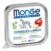 МОНЖ MONOPROTEIN DOG консервы SOLO CONIGLIOconMELA  для взрослых собак Паштет из кролика с яблоком 150 гр