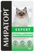 МИРАТОРГ EXPERT Hypoallergenic пауч для взрослых кошек Снижение риска возникновения аллергии/ 80 гр