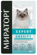 МИРАТОРГ EXPERT Obesity пауч для взрослых кошек при избыточном весе и ожирении Бережная забота об оптимальном весе/ 80 гр