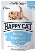 ХЭППИ КЭТ пауч для котят Курочка с морковью/ 100 гр