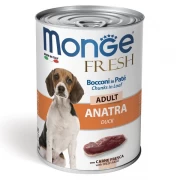 МОНЖ FRESH DOG консервы Chunks in Loaf Duck Adult для взрослых собак Мясной рулет из утки 400 гр 