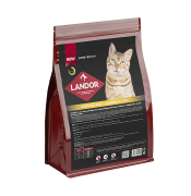 ЛАНДОР (LANDOR) cухой корм для взрослых стерилизованных кошек с индейкой и утка 400 гр