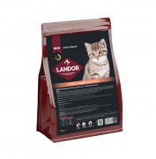 ЛАНДОР (LANDOR) сухой корм для котят с индейкой и лососем 400 гр