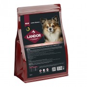 ЛАНДОР (LANDOR) сухой корм для взрослых собак мелких пород с Индейкой и уткой