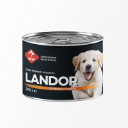 ЛАНДОР (LANDOR) консервы для щенков всех пород паштет Телятина с тыквой 200 гр