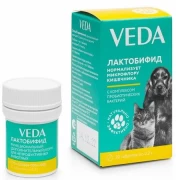 ВЕДА ЛАКТОБИФИД с комплексом пробиотиков для кошек, собак 20 таб