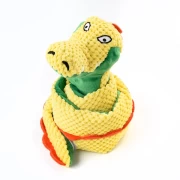 МИСТЕР КРАНЧ (Mr.Kranch) Игрушка для собак "Змейка" с карманами под лакомство 96 см, желтая
