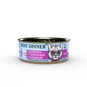 Best Dinner Exclusive Vet Profi консервы для стерилизованных кошек цыпленок с телятиной и клюквой в желе 100 гр