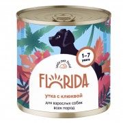 ФЛОРИДА (FLORIDA) консервы для собак всех пород с уткой и клюквой 240г
