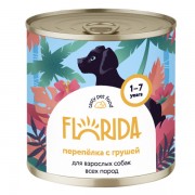 ФЛОРИДА (FLORIDA) консервы для собак всех пород перепелка с грушей 240г