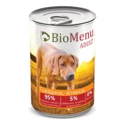 БиоМеню BioMenu Консервы для собак с говядиной и ягненком 410г
