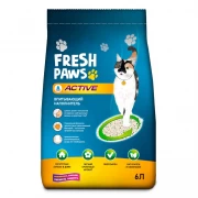 Фреш Fresh Paws Active впитывающий наполнитель для кошачьего туалета с активированным углем