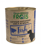 Фрайз (FRAIS) Классик консервы для собак кусочки мяса с Рыбой в желе 850г