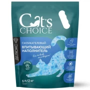 КЭТС ЧОЙС (Cat's choice) Силикагелевый впитывающий наполнитель с синими гранулами 